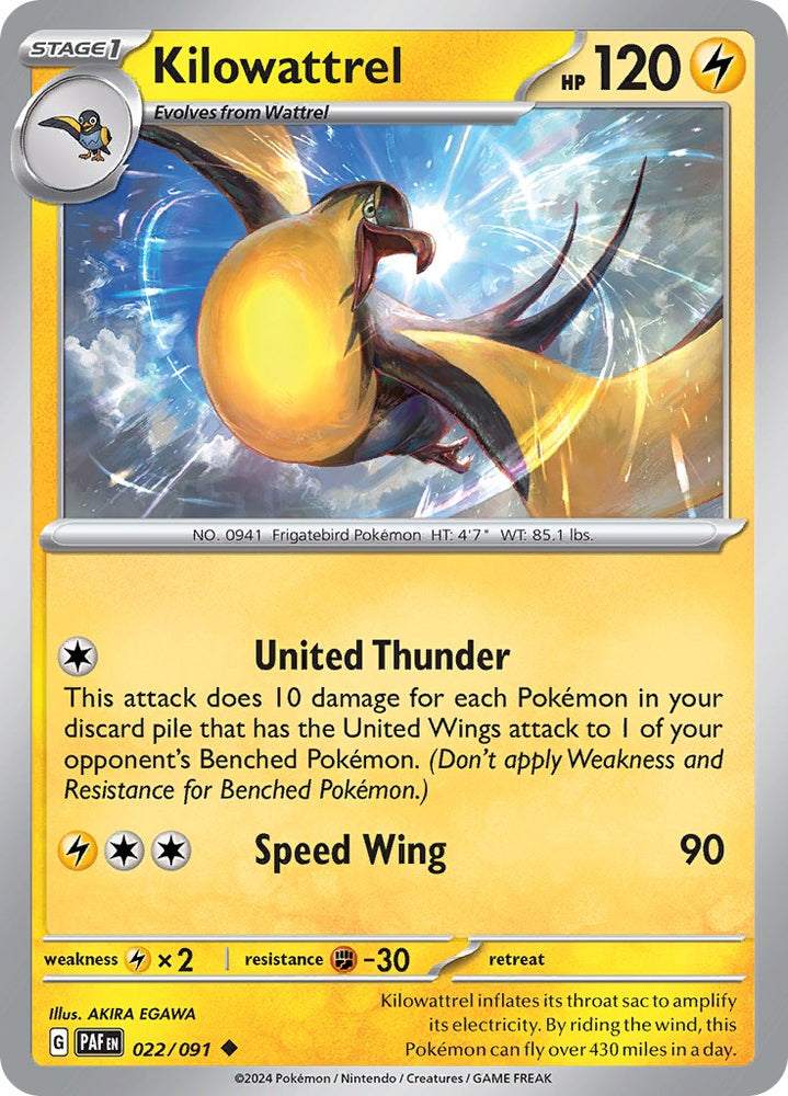 Kilowattrel (022/091) [Scarlet & Violet: Paldean Fates] Pokémon