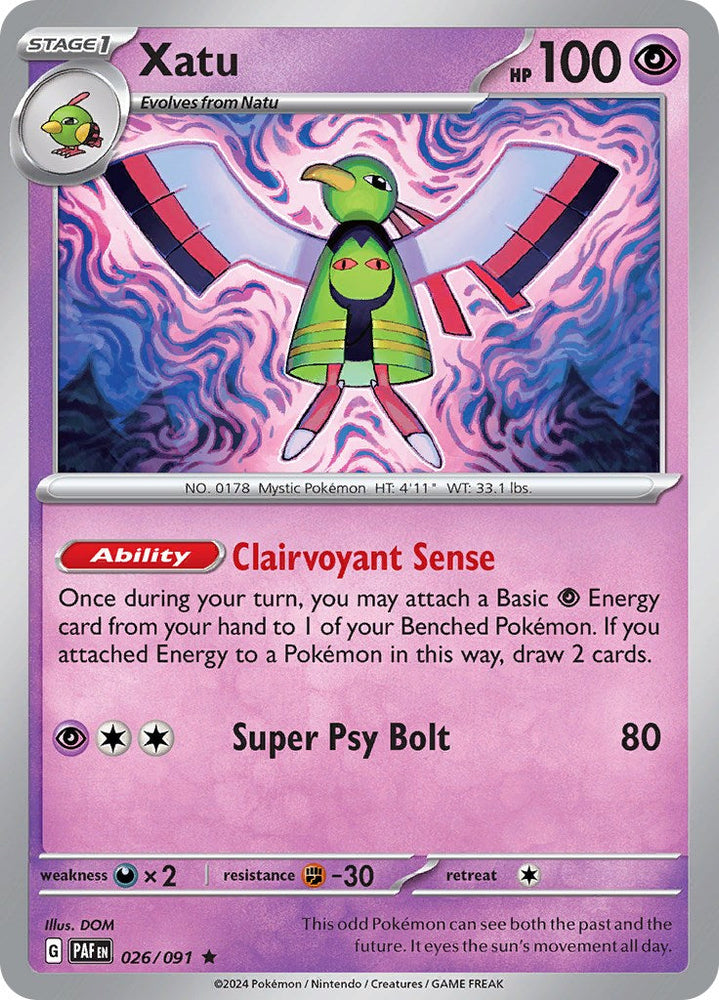Xatu (026/091) [Scarlet & Violet: Paldean Fates] Pokémon