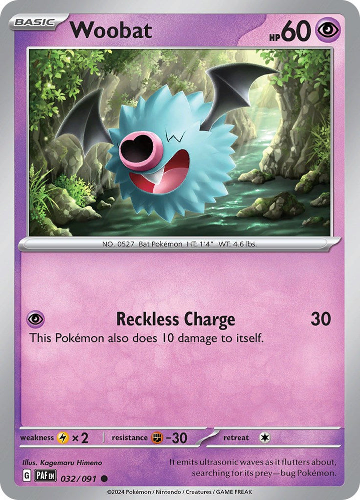 Woobat (032/091) [Scarlet & Violet: Paldean Fates] Pokémon