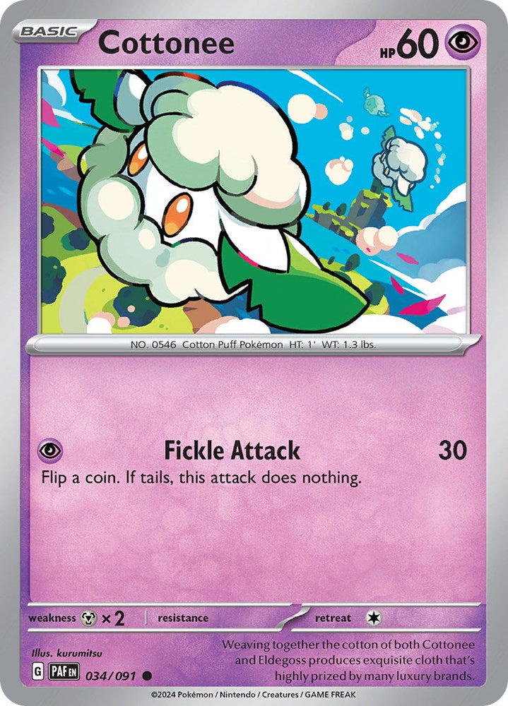 Cottonee (034/091) [Scarlet & Violet: Paldean Fates] Pokémon