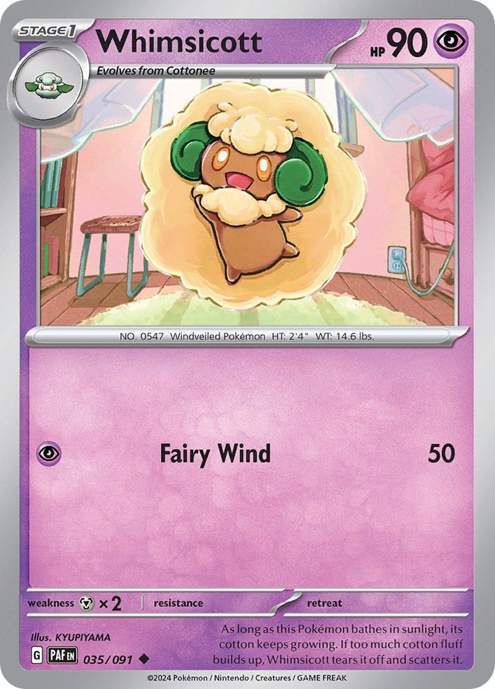 Whimsicott (035/091) [Scarlet & Violet: Paldean Fates] Pokémon