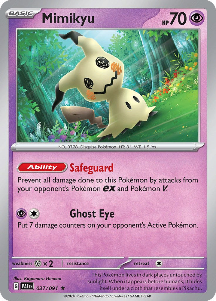 Mimikyu (037/091) [Scarlet & Violet: Paldean Fates] Pokémon