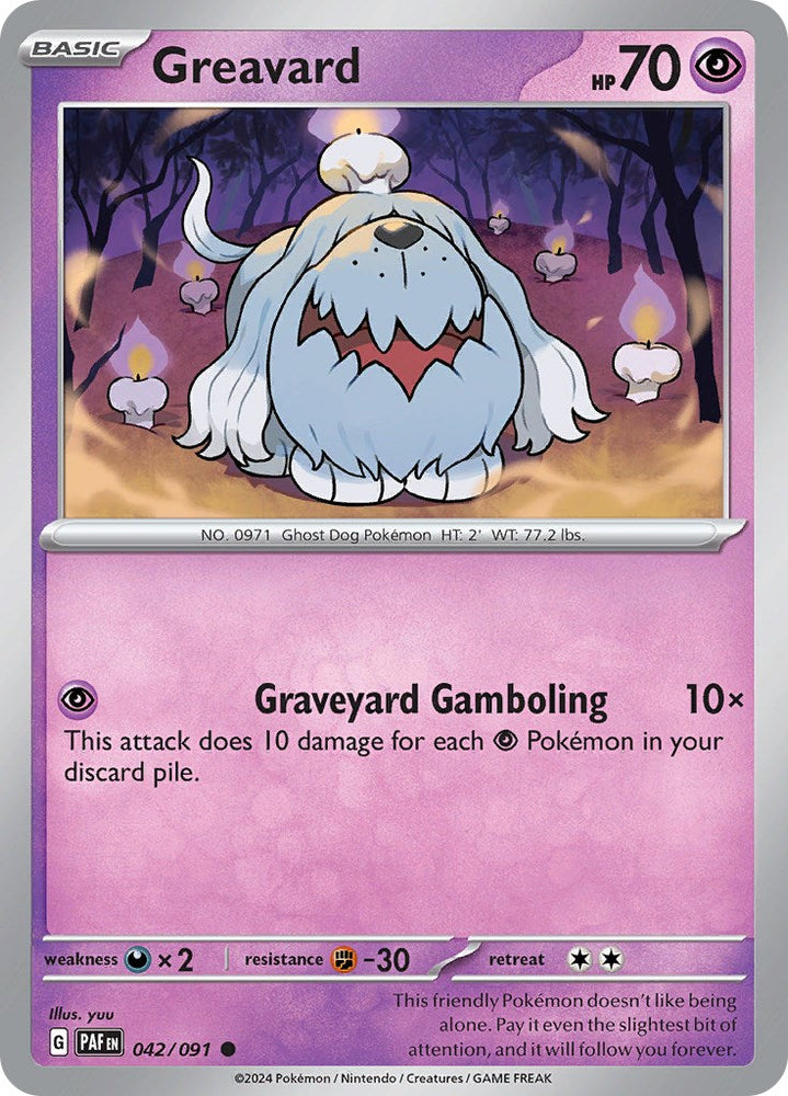 Greavard (042/091) [Scarlet & Violet: Paldean Fates] Pokémon