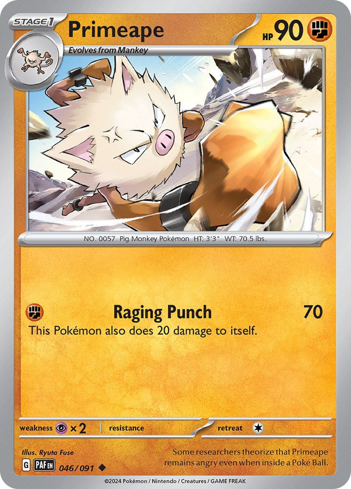 Primeape (046/091) [Scarlet & Violet: Paldean Fates] Pokémon
