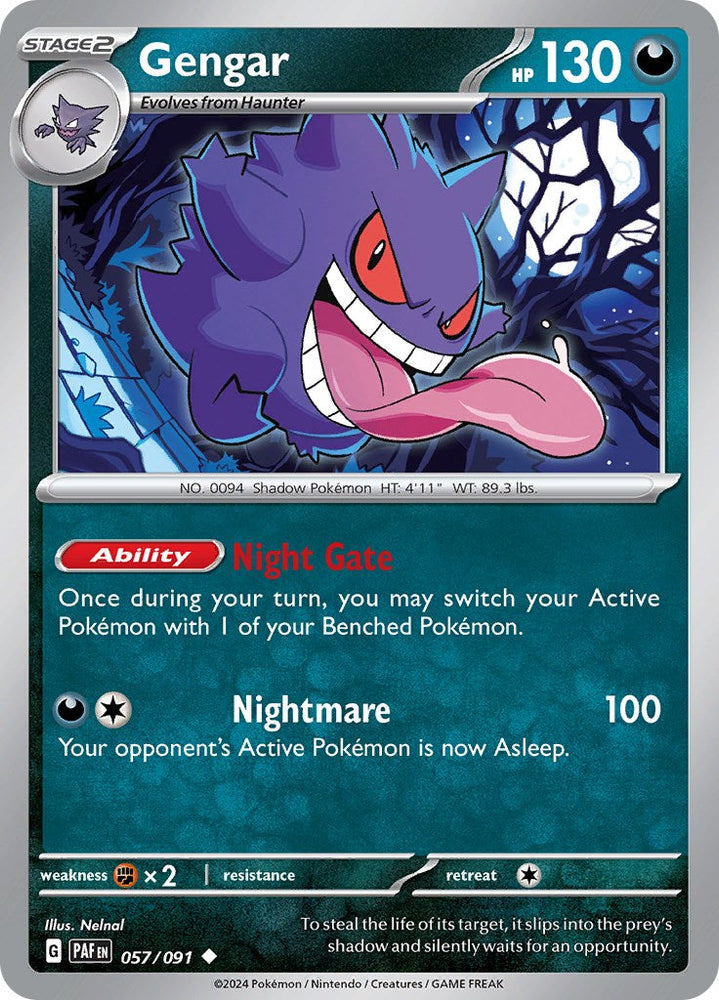 Gengar (057/091) [Scarlet & Violet: Paldean Fates] Pokémon