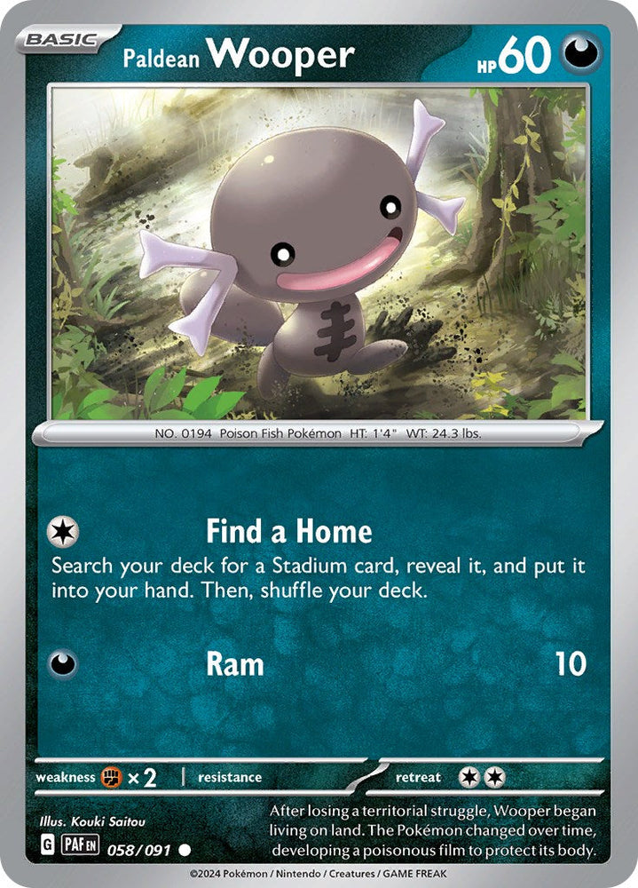 Paldean Wooper (058/091) [Scarlet & Violet: Paldean Fates] Pokémon