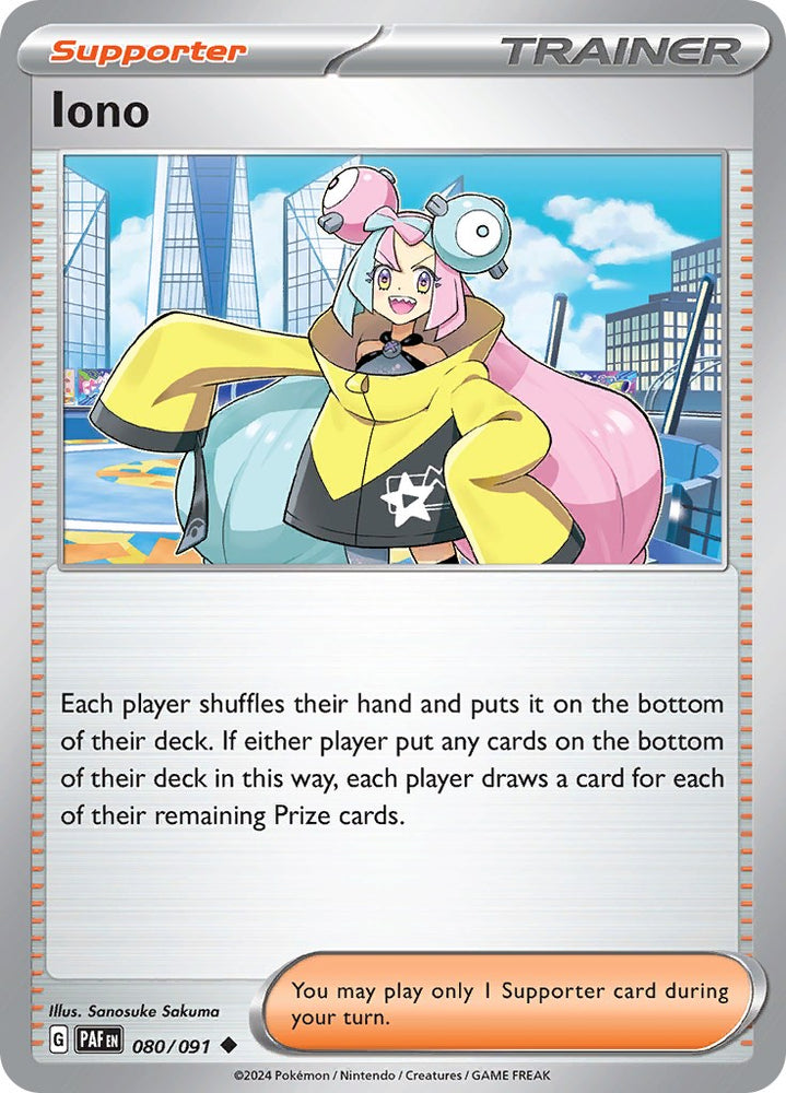Iono (080/091) [Scarlet & Violet: Paldean Fates] - Pokemon Cards For Your TCG Needs!
