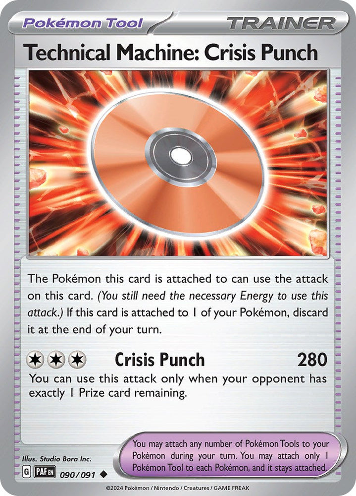 Technical Machine: Crisis Punch (090/091) [Scarlet & Violet: Paldean Fates] - Pokemon Cards For Your TCG Needs! Pokémon