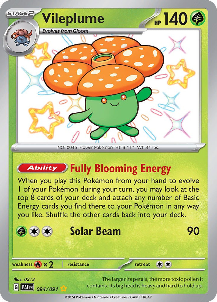 Vileplume (094/091) [Scarlet & Violet: Paldean Fates] Pokémon