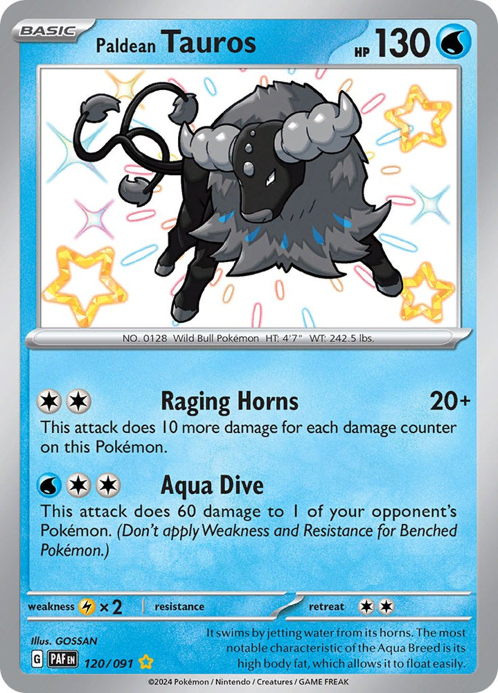 Paldean Tauros (120/091) [Scarlet & Violet: Paldean Fates] Pokémon