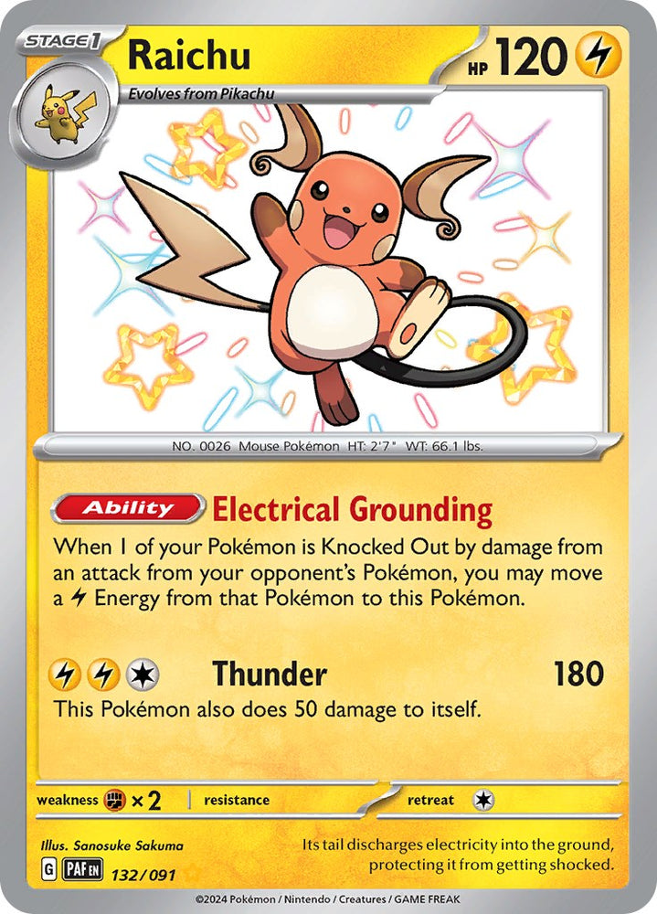 Raichu (132/091) [Scarlet & Violet: Paldean Fates] Pokémon