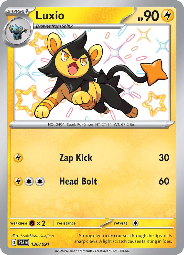 Luxio (136/091) [Scarlet & Violet: Paldean Fates] Pokémon