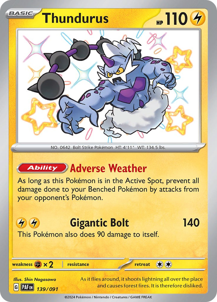 Thundurus (139/091) [Scarlet & Violet: Paldean Fates] Pokémon
