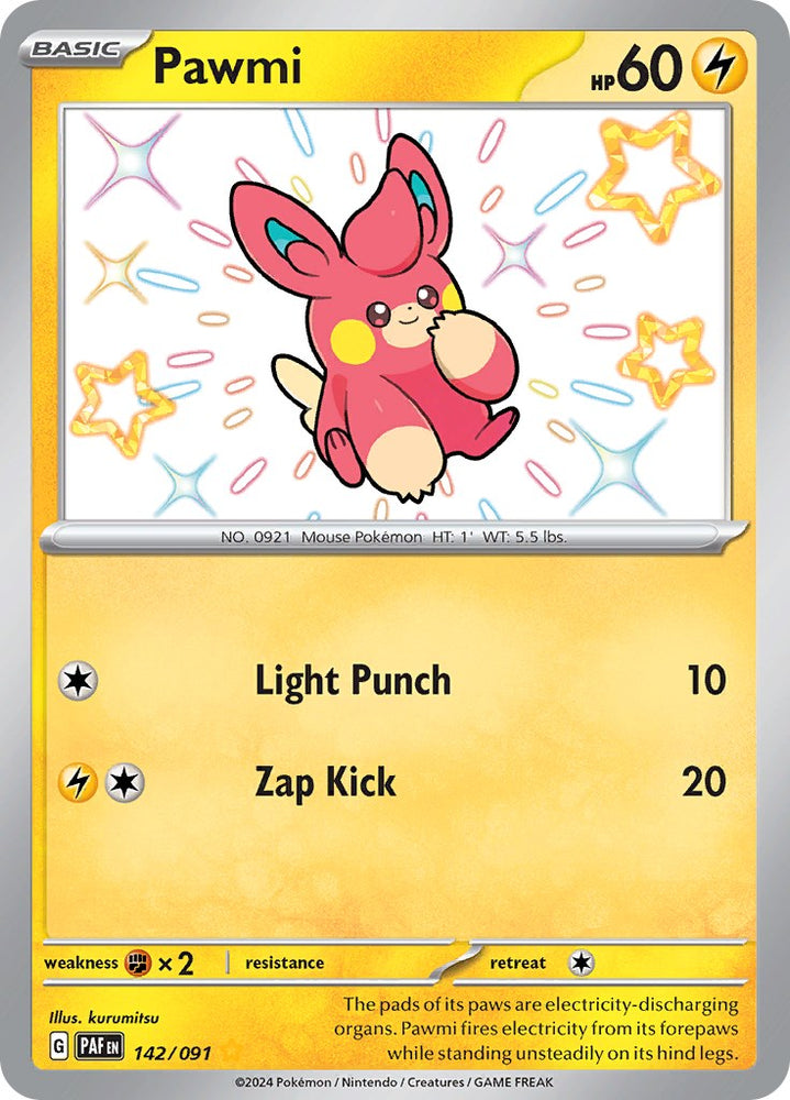Pawmi (142/091) [Scarlet & Violet: Paldean Fates] Pokémon