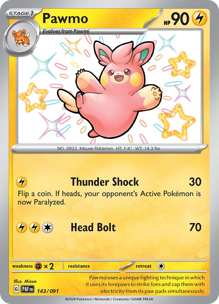 Pawmo (143/091) [Scarlet & Violet: Paldean Fates] Pokémon