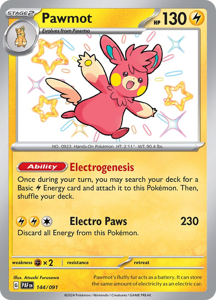 Pawmot (144/091) [Scarlet & Violet: Paldean Fates] Pokémon