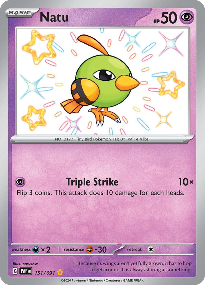 Natu (151/091) [Scarlet & Violet: Paldean Fates] Pokémon