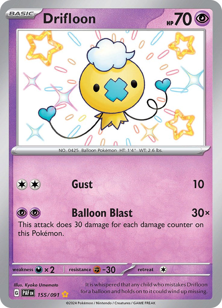 Drifloon (155/091) [Scarlet & Violet: Paldean Fates] Pokémon