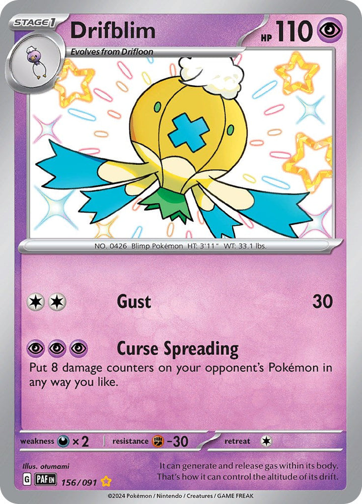 Drifblim (156/091) [Scarlet & Violet: Paldean Fates] Pokémon
