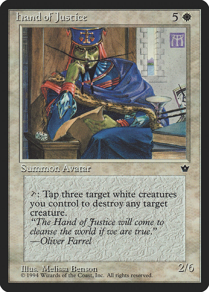 Hand of Justice [Fallen Empires] Magic: The Gathering
