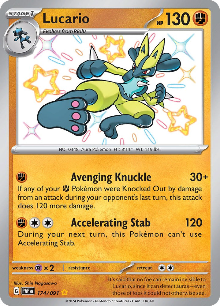 Lucario (174/091) [Scarlet & Violet: Paldean Fates] Pokémon