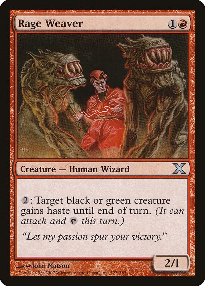 Rage Weaver [Tenth Edition] Magic: The Gathering