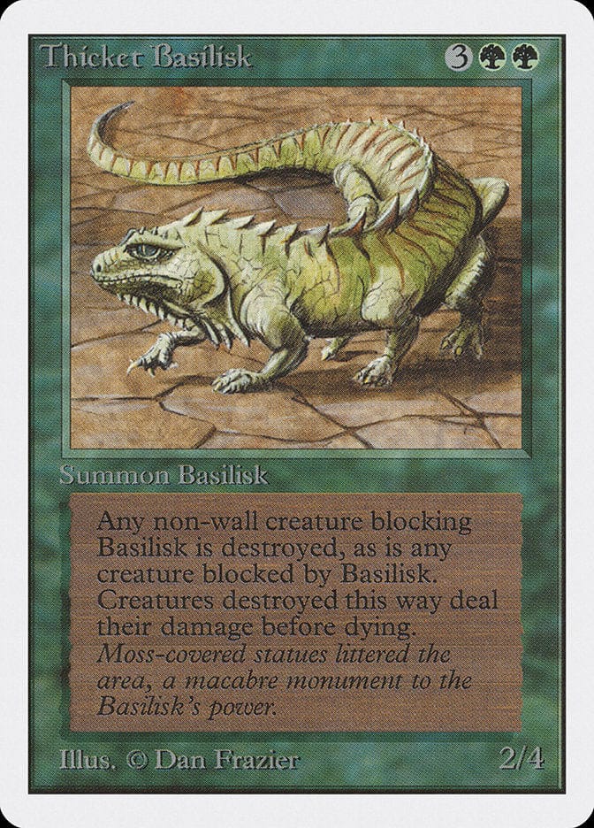 Thicket Basilisk [Unlimited Edition] Magic: The Gathering