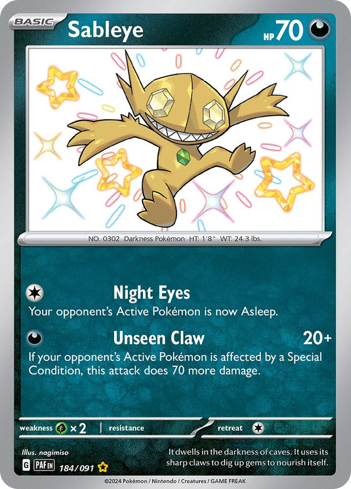 Sableye (184/091) [Scarlet & Violet: Paldean Fates] Pokémon