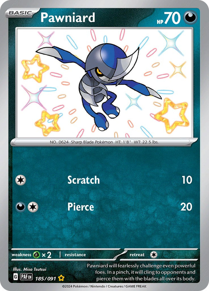 Pawniard (185/091) [Scarlet & Violet: Paldean Fates] Pokémon