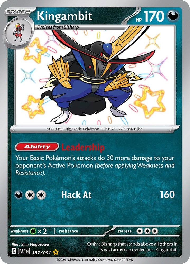 Kingambit (187/091) [Scarlet & Violet: Paldean Fates] Pokémon
