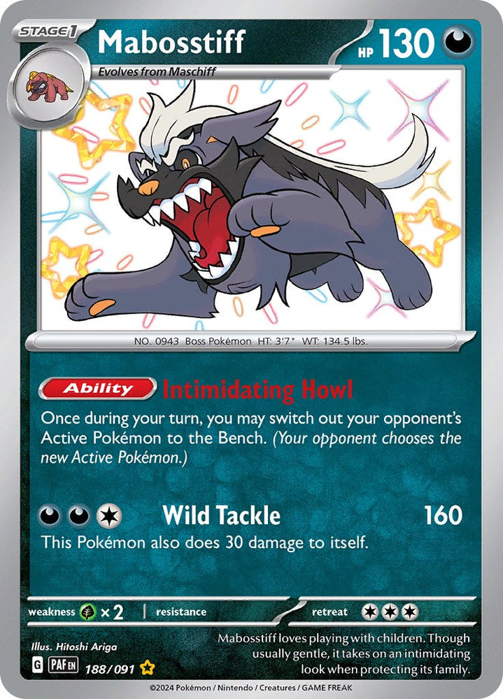 Mabosstiff (188/091) [Scarlet & Violet: Paldean Fates] Pokémon