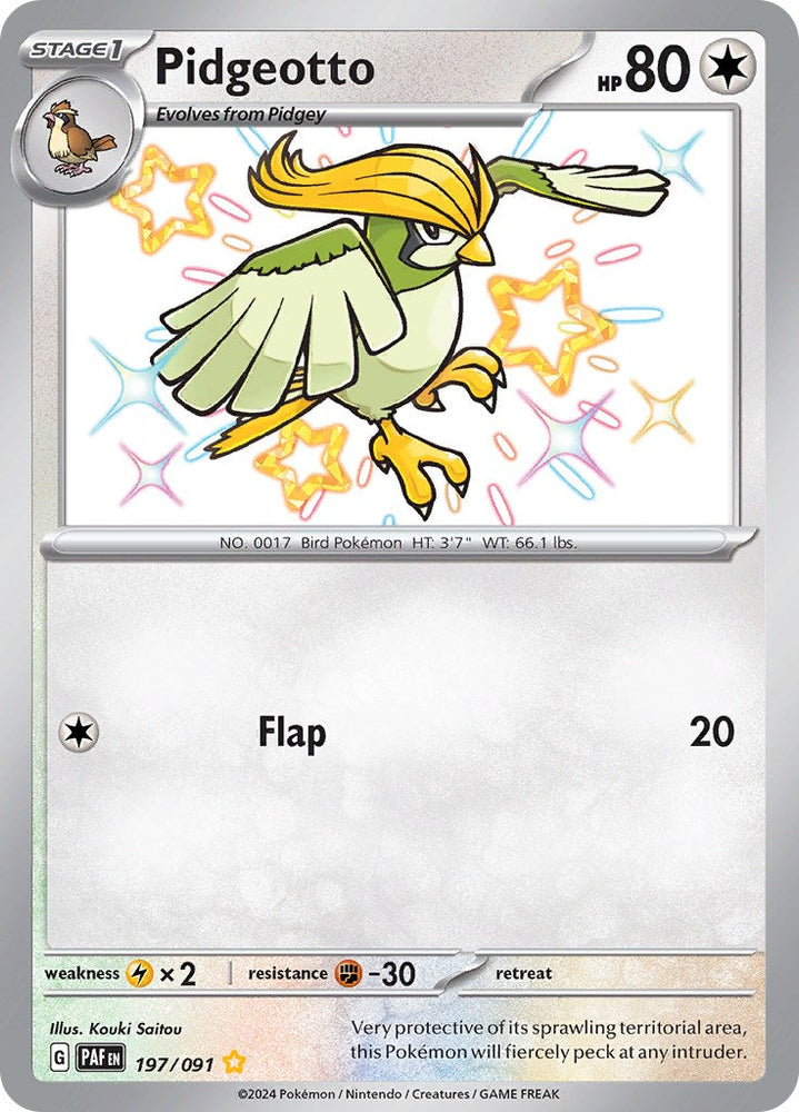 Pidgeotto (197/091) [Scarlet & Violet: Paldean Fates] Pokémon