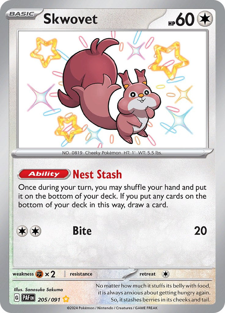 Skwovet (205/091) [Scarlet & Violet: Paldean Fates] Pokémon