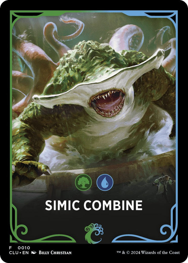 Simic Combine Theme Card [Ravnica: Clue Edition Tokens] Magic: The Gathering