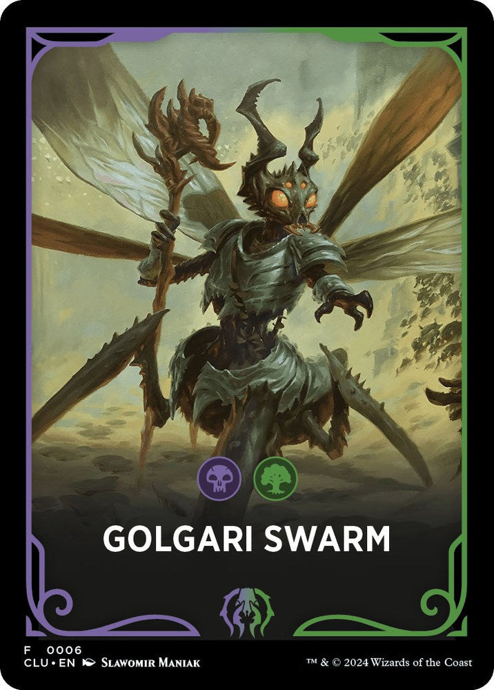 Golgari Swarm Theme Card [Ravnica: Clue Edition Tokens] Magic: The Gathering