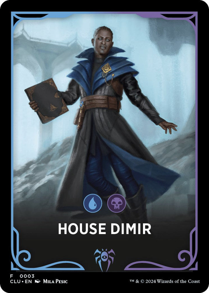House Dimir Theme Card [Ravnica: Clue Edition Tokens] Magic: The Gathering