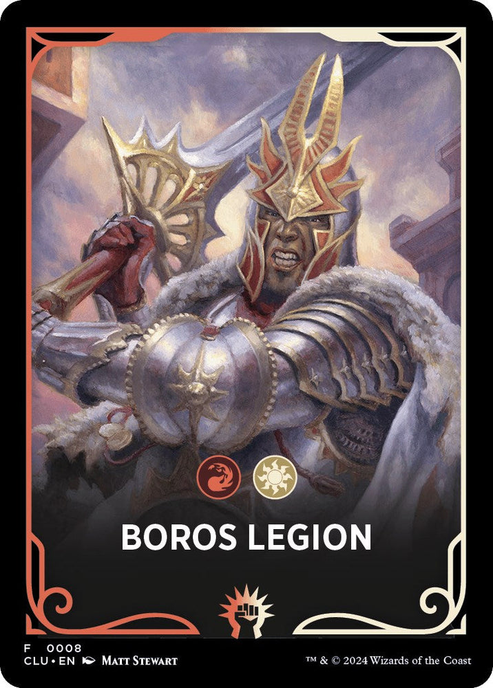 Boros Legion Theme Card [Ravnica: Clue Edition Tokens] Magic: The Gathering