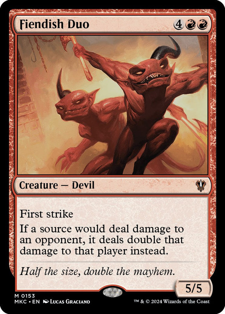 Fiendish Duo [Murders at Karlov Manor Commander] Magic: The Gathering