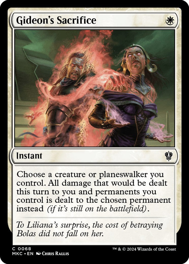 Gideon's Sacrifice [Murders at Karlov Manor Commander] Magic: The Gathering