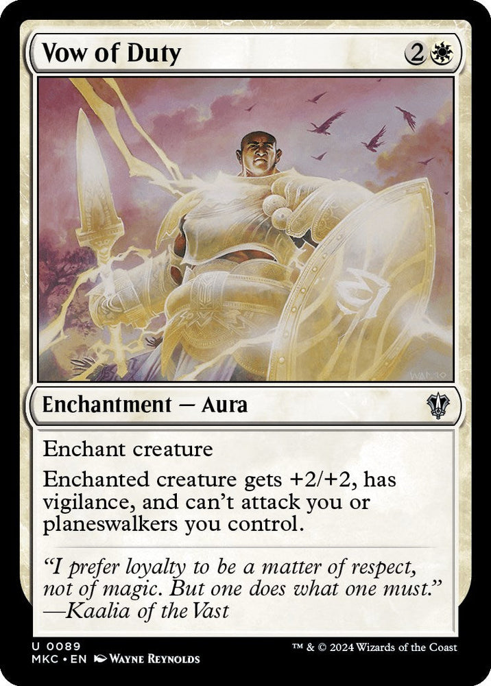 Vow of Duty [Murders at Karlov Manor Commander] Magic: The Gathering