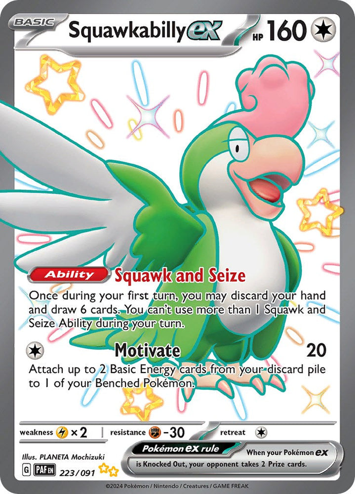 Squawkabilly ex (223/091) [Scarlet & Violet: Paldean Fates] Pokémon