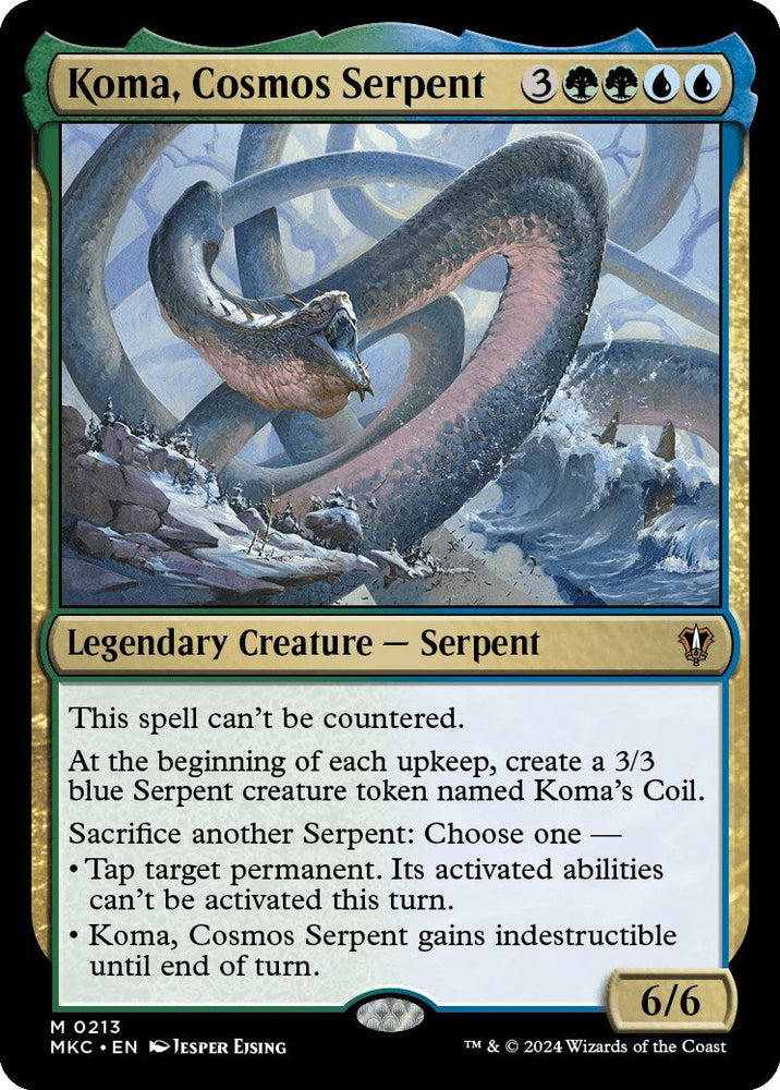 Koma, Cosmos Serpent [Murders at Karlov Manor Commander] Magic: The Gathering