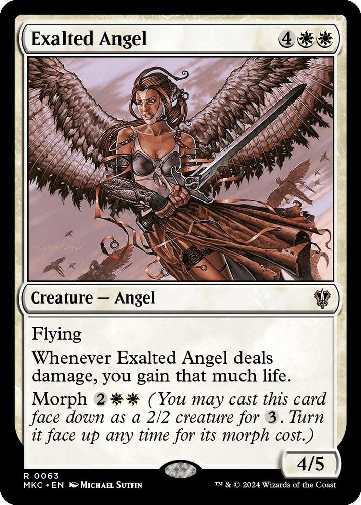 Exalted Angel [Murders at Karlov Manor Commander] Magic: The Gathering