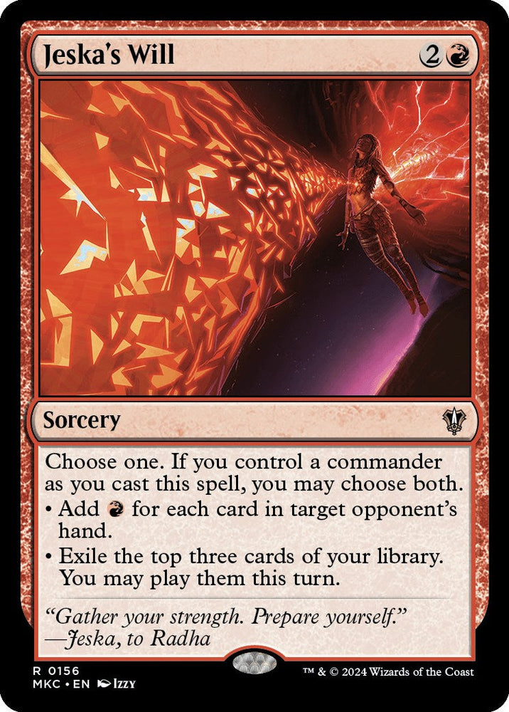 Jeska's Will [Murders at Karlov Manor Commander] Magic: The Gathering