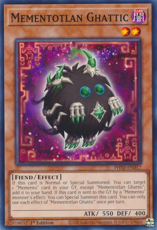 Mementotlan Ghattic [PHNI-EN017] Common - Yugioh Cards For Your TCG Needs!