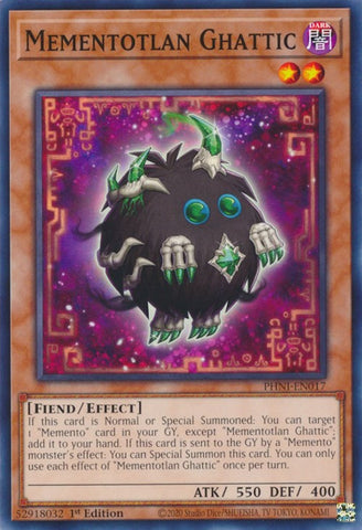 Mementotlan Ghattic [PHNI-EN017] Common - Yugioh Cards For Your TCG Needs!