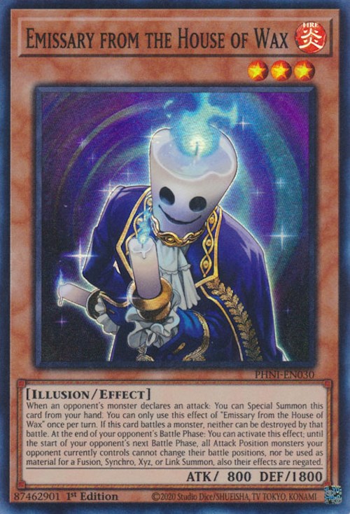 Emissary from the House of Wax [PHNI-EN030] Super Rare - Yugioh Cards For Your TCG Needs!