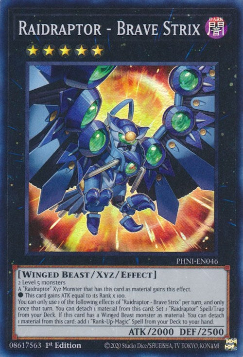 Raidraptor - Brave Strix [PHNI-EN046] Super Rare - Yugioh Cards For Your TCG Needs!