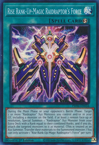 Rise Rank-Up-Magic Raidraptor's Force [PHNI-EN056] Super Rare - Yugioh Cards For Your TCG Needs!