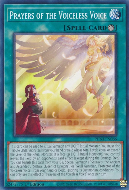 Prayers of the Voiceless Voice [PHNI-EN066] Common - Yugioh Cards For Your TCG Needs!
